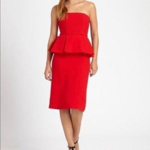 Alice and Olivia Red Peblem Shanley Dress